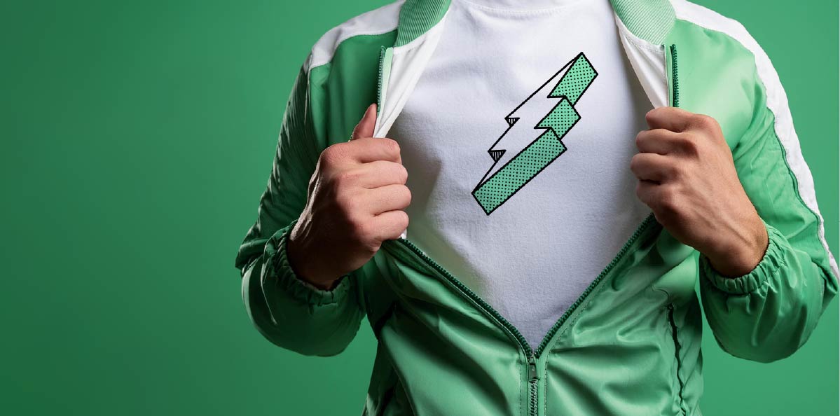 Obrázek osoby v tričku s logem PhoneHero